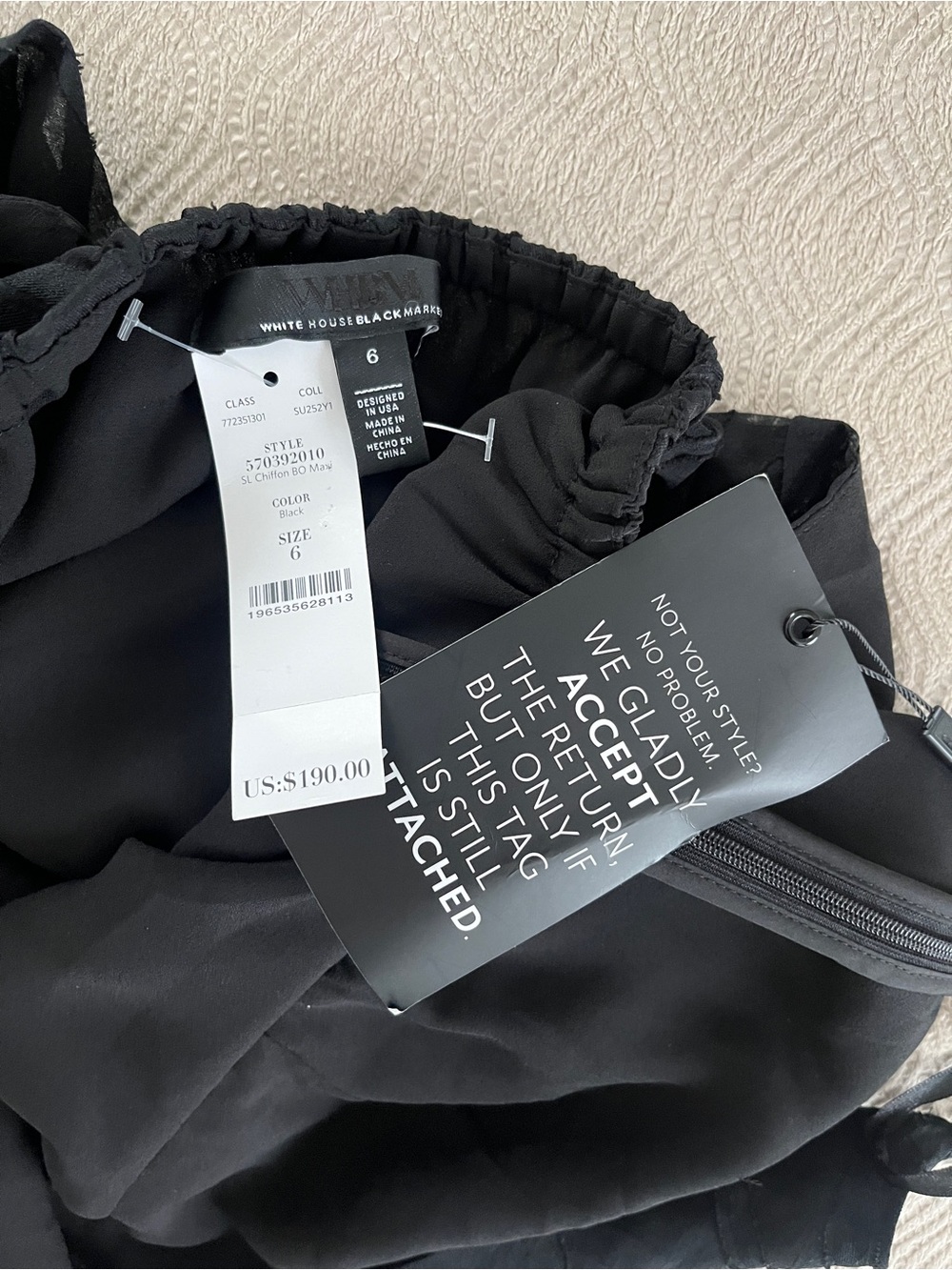 White House Black Market Women's Black V-Neck Maxi Dress size 6 - Picture 13 of 13